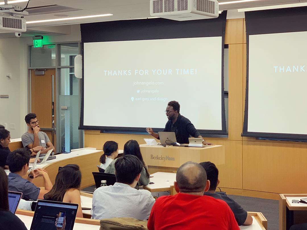 Professor John Angelo Lecture at UC Berkeley